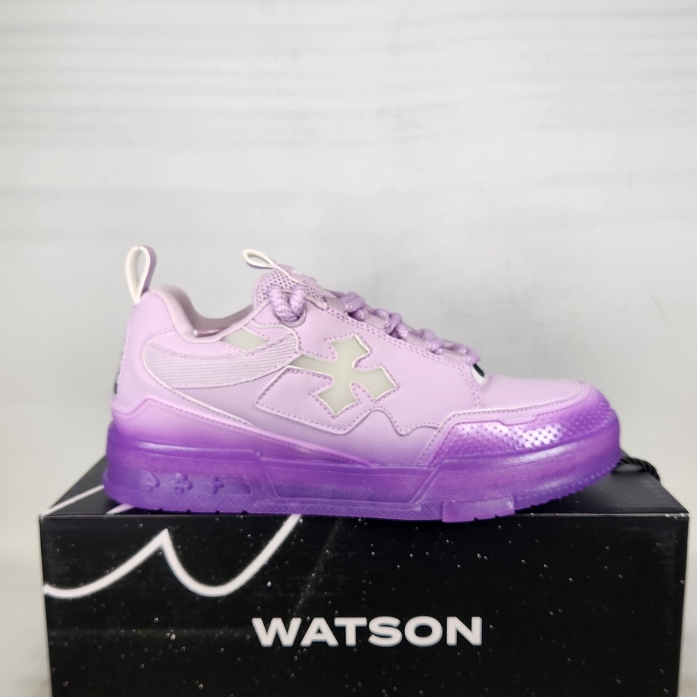 Watson K Flip Cross Sneakers Mens Size 6 Lavendar Oil Purple Skate Shoes SKU-004